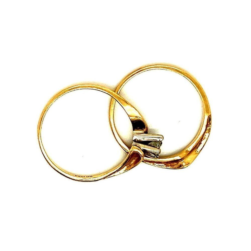 14k Princess Diamond Ring Set - Picture 9 of 12